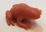 Peach Orange Colored Frog 1" Rubber Toy Figure