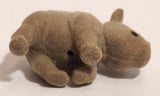 2010 Kinder Surprise Wild Animal Babies Rhinoceros Fuzzy Felt 1 5/8" Plastic Toy Figure