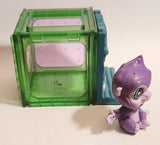 2014 Hasbro LPS Littlest Pet Shop Sunshine Sweetness Monkey Purple 2 1/8" Plastic Toy Figure #3821 with Accessories and Building Block
