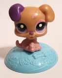 2011 McDonald's Hasbro LPS Littlest Pet Shop Brown Puppy Dog 2 1/4" Plastic Toy Figure