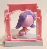 2015 McDonald's Hasbro LPS Littlest Pet Shop Zoe Trent Puppy Dog Pink 3 1/2" Plastic Toy Figure On Base