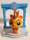 2015 McDonald's Hasbro LPS Littlest Pet Shop Russell Ferguson Hedgehog Orange 3 1/2" Plastic Toy Figure On Base