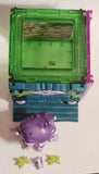 2014 Hasbro LPS Littlest Pet Shop Sunshine Sweetness Monkey Purple 2 1/8" Plastic Toy Figure #3821 with Accessories and Building Block