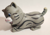 Rare Grey Striped Cat Simba 5" Hard Rubber Toy Figure