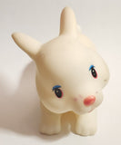 Rare White Bunny Rabbit 4 3/4" Hard Rubber Toy Figure