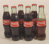 1990s Coca-Cola 6-Pack of Full Never Opened 237 mL Glass Bottles with Paper Carrier