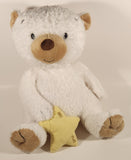 Make A Wish White Teddy Bear Holding Star Talking Recording 12" Stuffed Plush Toy Dead Battery