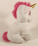 2022 Toy Factory Toy Works White Unicorn with Pink Mane and Tail 9" Stuffed Plush Toy
