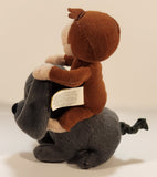 Rare 2007 Marvel Toys Universal Studios Curious George Rumble N Go Riding Charkie Grey Dog 7 1/2" Stuffed Plush Pull String Toy