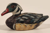 Vintage Pacific Rim Carvers Wood Duck 4" Light Weight Wood Carved Figurine