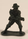 Army Man Soldier with Machine Gun Dark Green 1 1/2" Plastic Toy Figure