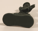 Army Man Soldier with Machine Gun Dark Green 1 1/2" Plastic Toy Figure