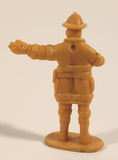 Fireman Firefighter Mustard Yellow 2" Plastic Toy Figure