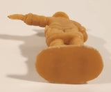 Fireman Firefighter Mustard Yellow 2" Plastic Toy Figure