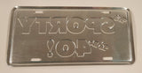 It's Sporty To Be 40! Novelty Embossed Metal License Plate Tag