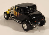 Rare 2000 RV-MM LLC Road Signatures Show Rodz 1932 Ford 3-Window Coupe Black and Yellow Die Cast Toy Car Vehicle with Rubber Tires