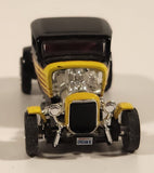 Rare 2000 RV-MM LLC Road Signatures Show Rodz 1932 Ford 3-Window Coupe Black and Yellow Die Cast Toy Car Vehicle with Rubber Tires