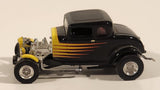 Rare 2000 RV-MM LLC Road Signatures Show Rodz 1932 Ford 3-Window Coupe Black and Yellow Die Cast Toy Car Vehicle with Rubber Tires