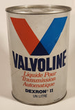 Vintage Valvoline Automatic Transmission Fluid Dexron II One Litre Cardboard and Metal Can FULL