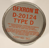 Vintage Valvoline Automatic Transmission Fluid Dexron II One Litre Cardboard and Metal Can FULL