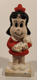Vintage 1970s Little Lulu Holding Pal Puppy Dog 7 1/2" Hand Painted Ceramic Figurine