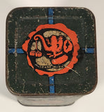 Rare Antique Tetleys Tea Golden Tips Dark Green Tin Metal Container