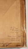 Vintage 1984 Paper Tole Art Pink Roses Flower Vase 3D Decoupage 8 1/4" x 17 1/4" Wood Framed Shadow Box
