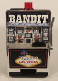2004 Radica Games Welcome To Fabulous Las Vegas Nevada Bandit 7 3/4" Tall Plastic Mechanical Slot Machine Coin Bank