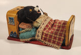 Vintage 1950 Marx Linemare Co. Inc. Line Mar Toys Bear in Bed Tin Toy For Parts
