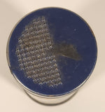 Vintage R.M. Hollingshead Whiz Rubber Repair Kit Quick Permanent Repairs Dark Blue Metal Can with Some Rubber Still Inside