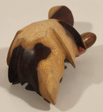 Very Rare Quintero Tabacos Habana Cigars 3D Hand Crafted Leaf Shaped Wooden Ash Tray with Faux Burnt Cigar