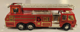 Vintage Tonka No. 5 Water Cannon Ladder Fire Truck Red 23" Long Pressed Steel Toy Car Vehicle with Working Ladder 33105 Made in USA