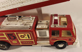 Vintage Tonka No. 5 Water Cannon Ladder Fire Truck Red 23" Long Pressed Steel Toy Car Vehicle with Working Ladder 33105 Made in USA