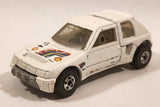 1989 Hot Wheels Peugeot 205 Rallye White #2 "Shell" Die Cast Toy Car Vehicle