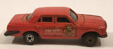Rare Vintage Uniborn Mercedes Benz 450SE Fire Department Red Die Cast Toy Car Vehicle