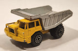 Majorette No. 274 Benne Carriere Quarry Super Dump Truck 1/100 Scale Yellow Grey Die Cast Toy Car Vehicle