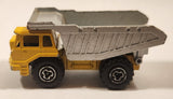 Majorette No. 274 Benne Carriere Quarry Super Dump Truck 1/100 Scale Yellow Grey Die Cast Toy Car Vehicle