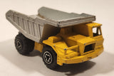 Majorette No. 274 Benne Carriere Quarry Super Dump Truck 1/100 Scale Yellow Grey Die Cast Toy Car Vehicle