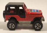 Majorette No. 290 & No. 244 Jeep CJ 4x4 Red 1/54 Scale Die Cast Toy Car Vehicle