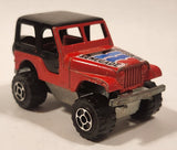 Majorette No. 290 & No. 244 Jeep CJ 4x4 Red 1/54 Scale Die Cast Toy Car Vehicle