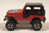 Majorette No. 290 & No. 244 Jeep CJ 4x4 Red 1/54 Scale Die Cast Toy Car Vehicle