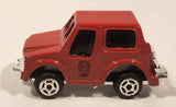 Vintage Buddy L "Metal Made" Mini Fire Dept. Red Die Cast Toy Car Vehicle