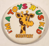 I'm A Toys "R" Us Kid Geoffrey Giraffe 2 1/4" Round Button Pin
