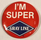 Gray Line I'm Super 2 1/4" Round Button Pin