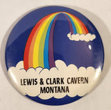 Lewis & Clark Cavern Montana Rainbow and Clouds 2 1/4" Round Button Pin