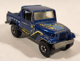 1987 Hot Wheels Jeep Scrambler Blue Die Cast Toy Car Vehicle
