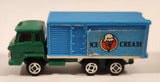 Vintage Yatming Style Hino Semi Delivery Truck Ice Cream Green and Blue Die Cast Toy Car Vehicle - Hong Kong