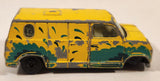 Vintage 1981 Universal Studios Yatming No. 1501 Ford Econoline E-150 Van Yellow with Green Graphics Die Cast Toy Car Vehicle