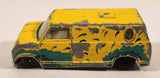 Vintage 1981 Universal Studios Yatming No. 1501 Ford Econoline E-150 Van Yellow with Green Graphics Die Cast Toy Car Vehicle