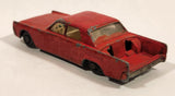Vintage 1970s Lesney Matchbox Series No. 31 Lincoln Continental Painted Red Die Cast Toy Car Vehicle